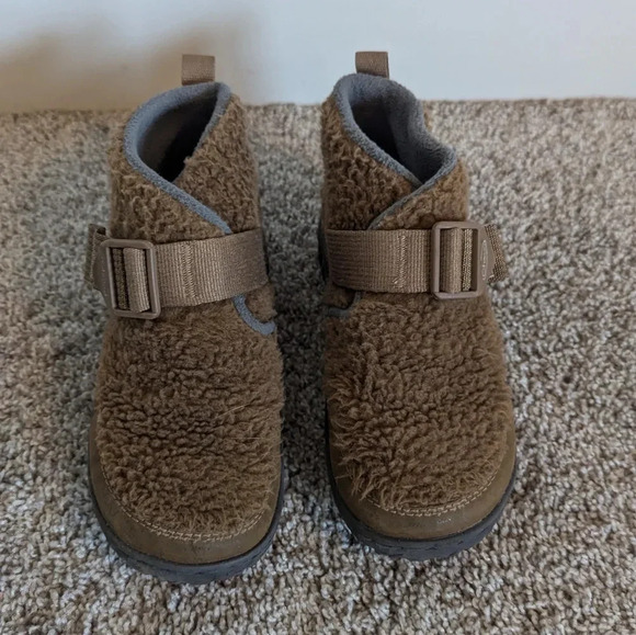 Chaco Ramble Fluff Brown Slip-on Bootie sz 1 - Picture 2 of 6